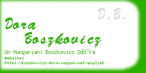 dora boszkovicz business card